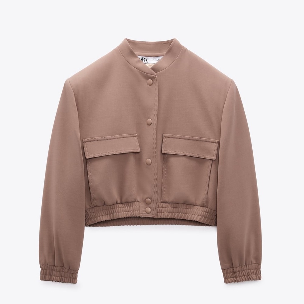 Zara Tan Bomber Jacket